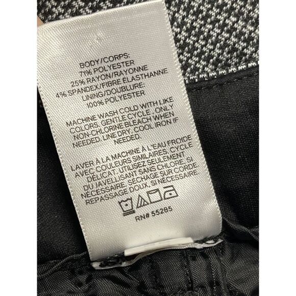 Express womens columnist barley boot pants sz 4R 9” rise black white trousers - Picture 12 of 12